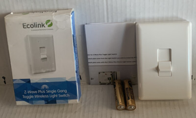 Z-Wave Plus Single Gang Toggle Wireless Light Switch
