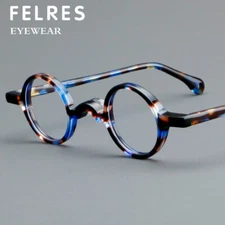New Round Acetate Eyeglasses For Men Women Fashion Retro Small Frame Glasses Hot