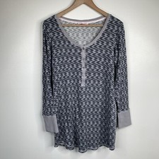 Victorias Secret Long Sleeve Sleep Shirt Mini Dress Gray. Size Medium