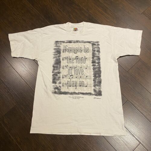 Vintage 1994 TWELFTH NIGHT by WILLIAM SHAKESPEARE T-Shirt Size L Single Stitched - Picture 1 of 9