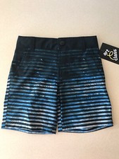 Boys' Striped Print Swimtrunks - art class - UPF 50 - Ebony Crown Sz:4