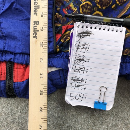 Vintage Venezia Jacket Womens 14/16 Blue Red Yellow Full Zip Windbreaker - Picture 8 of 8