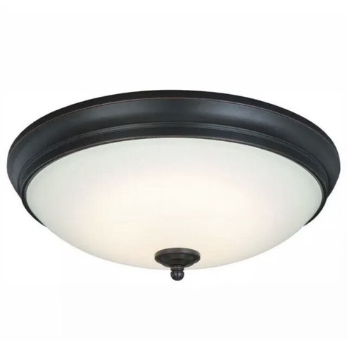 NIB CE 13" 60-Watt Equivalent Oil Rubbed Bronze LED Flush Mount Light Fixture - Picture 9 of 9