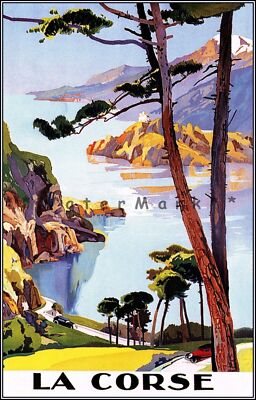 289892 La Corse France 1925 Corsica Mediterranean Sea Travel PRINT POSTER
