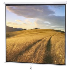 Manual Pull Down Projector Screen 84" X 84" Home Theatre Movie Family