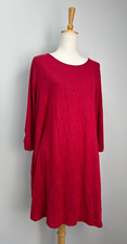 Alyx Red Long Sleeve Knee Length Sweater Dress Women's Sz Large
