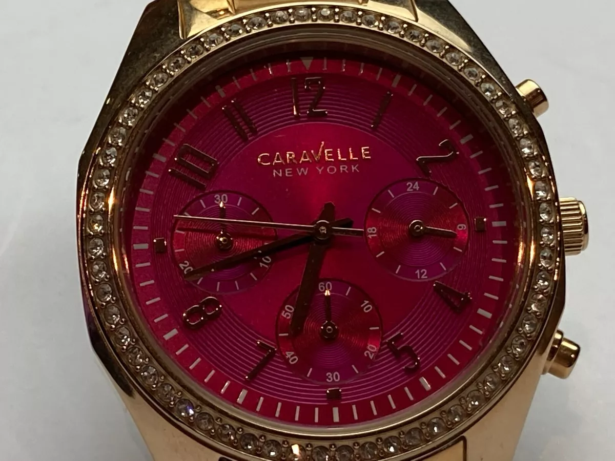 Caravelle New York Ladies Chronograph Watch 44L168 Designed by Bulova Company