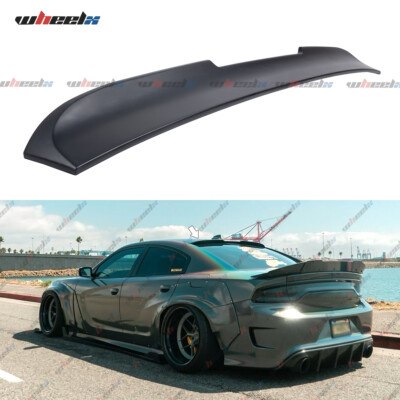 For 2011-2023 Dodge Charger Matt Black Rear Window Roof Visor Spoiler Wing Lip