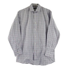 Tommy Hilfiger Men's Regular Fit Long Sleeve Dress Shirt, size Medium, Plaid