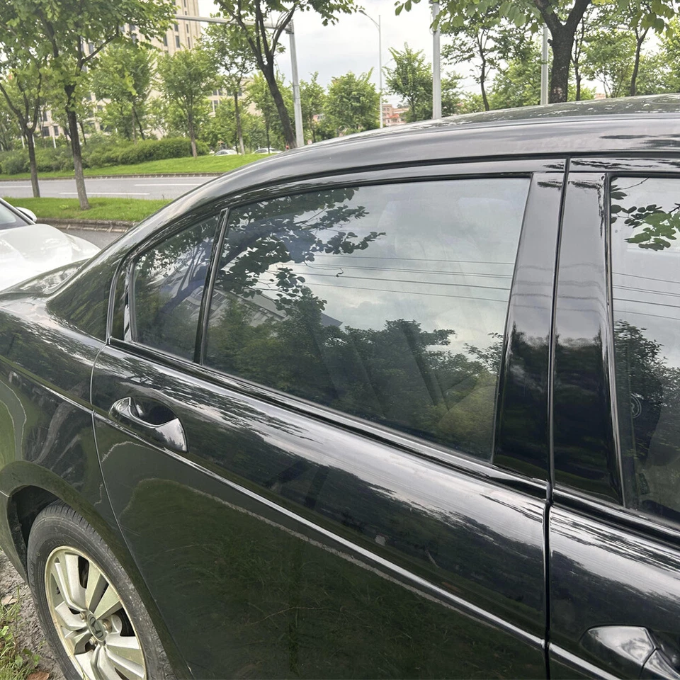 Matte/Glossy Black Chrome Delete Window Trims For Honda Accord 2008-2013 Foto 3 de 4