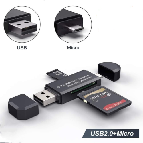 SD Card Reader OTG For Android Phone Tablet PC Micro USB to USB 2.0 Adapter-image