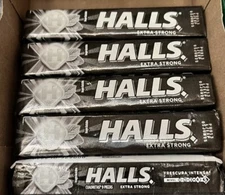 10pack Halls Black Extra Strong Menthol Halls Negras Mexicanas NEW