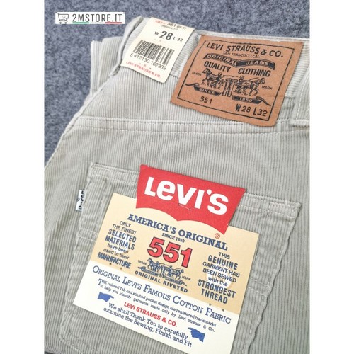 LEVI'S jeans Velluto LEVIS 551 Grigio Original Regular Fit Gamba Dritta  VINTAGE | eBay