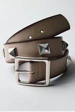 New Zara distressed effect real leather belt size US 30 org 46