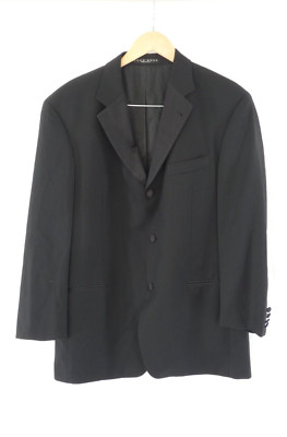 Hugo Boss Herren Blazer Anzug Sakko Baker Jazz Schwarz Reine Wolle Smoking Gr. 42 S XL