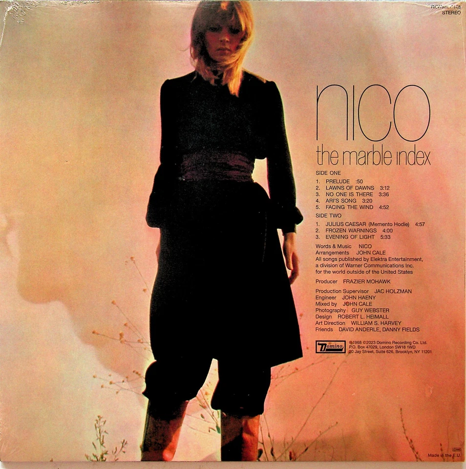 NICO- The Marble Index LP (NEW* 2024 Vinyl) 1968 Album/Velvet Underground - Image 2 of 2