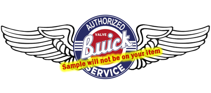 Buick 'E' Cars Dealer Sales Service Racing Flag Wings Vinyl Decals Sign Stickers