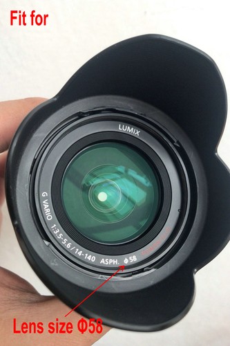 For Panasonic H-FS14140 14-140MM II 58MM Lens Hood VYC1119 Camera Original New - Picture 7 of 11