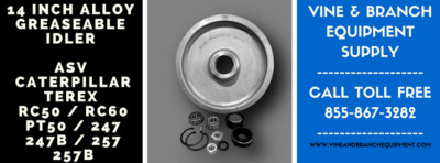 CATERPILLAR Greaseable ALUMINUM 14 inch FRONT IDLER KIT 247b / 257b
