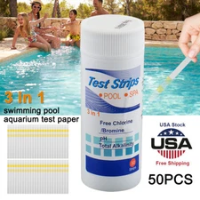 100/50 Pcs Chlorine Dip Test Strips Hot Tub SPA Swimming Pool PH Tester Paper
