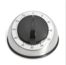 Stainless Steel Kitchen Cooking Timer 60-MINUTE Long Ring Bell Alarm Loud US