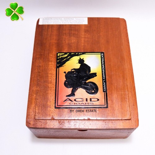 Acid Juggernaut Extraordinary Larry Empty Wood Cigar Box 8" x 6.5" x 3" - Picture 11 of 12