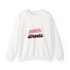 Paris Streets Graphic Sweatshirt, Cozy Crewneck, Casual Chic, Unisex Apparel,