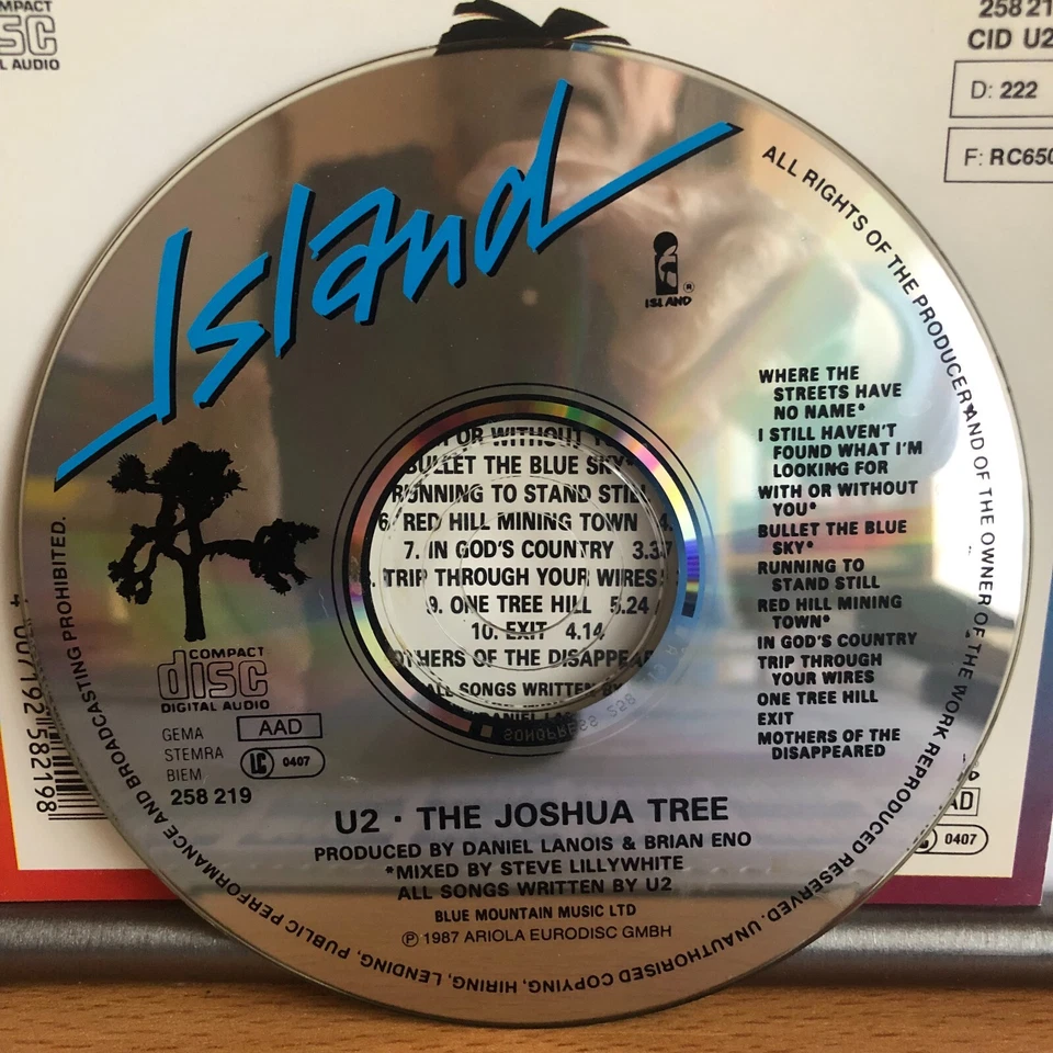U2 - The Joshua Tree - CD 1987 - Bild 3 von 3