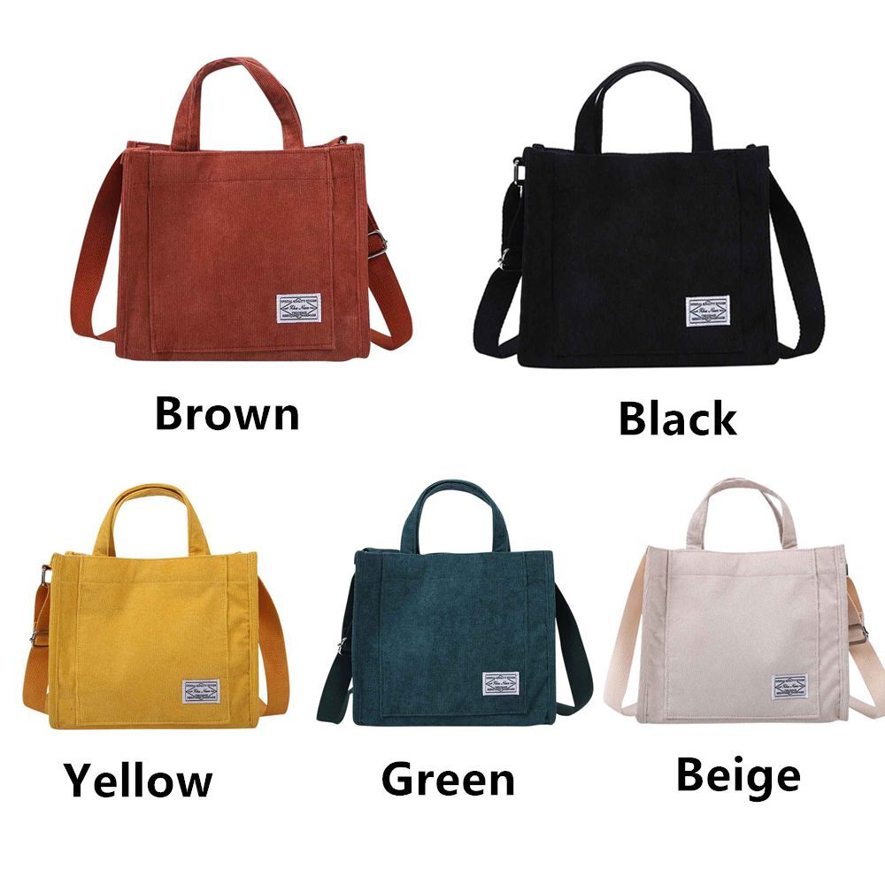 Eco Crossbody Bag Canvas Handbag Casual Tote Messenger Bags Zipper