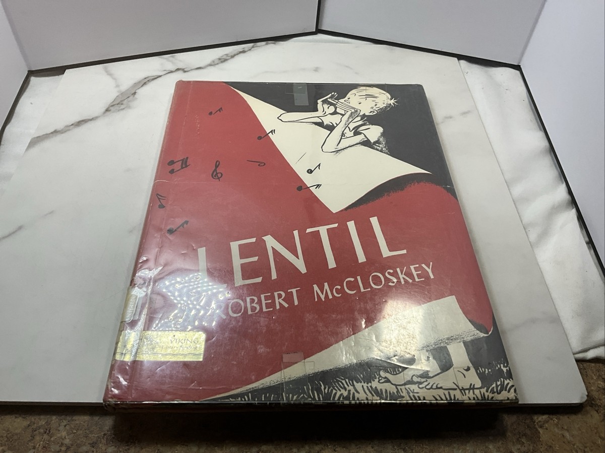 Lentil Robert McCloskey Vintage Children's Book 1968 Viking Press