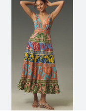 NWT Farm Rio Anthropology Garden Mix Maxi Dress XXS