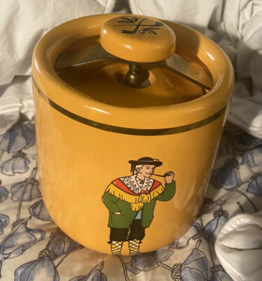 Vtg Savinelli Tabacchina Cosmopolitan Tobacco Jar Made in Italy