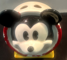Disney VTG Ceramic Mickey Mouse 4 Toothbrush Holder used