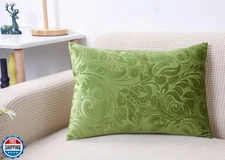 TangDepot Heavy Velvet Embossing Throw Pillow Cover, Classis Floral Anaglyph 