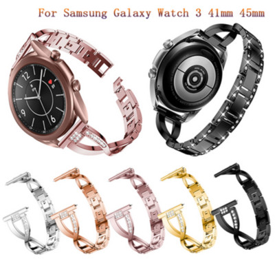 Wristband Fr Samsung Galaxy Watch 3 45mm 41mm Bling Diamond Watch Bracelet Strap