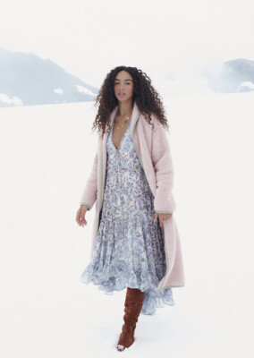 Free People Cassis Printed Ruffles Flowy Chiffon Maxi Dress S | eBay