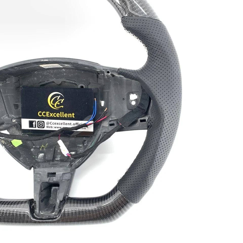 Volante de fibra de carbono personalizado para Jaguar 2007-2009 XK XKR 2008-2015 XF X250 Foto 2 de 4