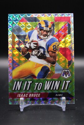 Isaac Bruce, St. Louis Rams, 2020 Panini Mosaic, In it to Win it, Silver, #WIN20