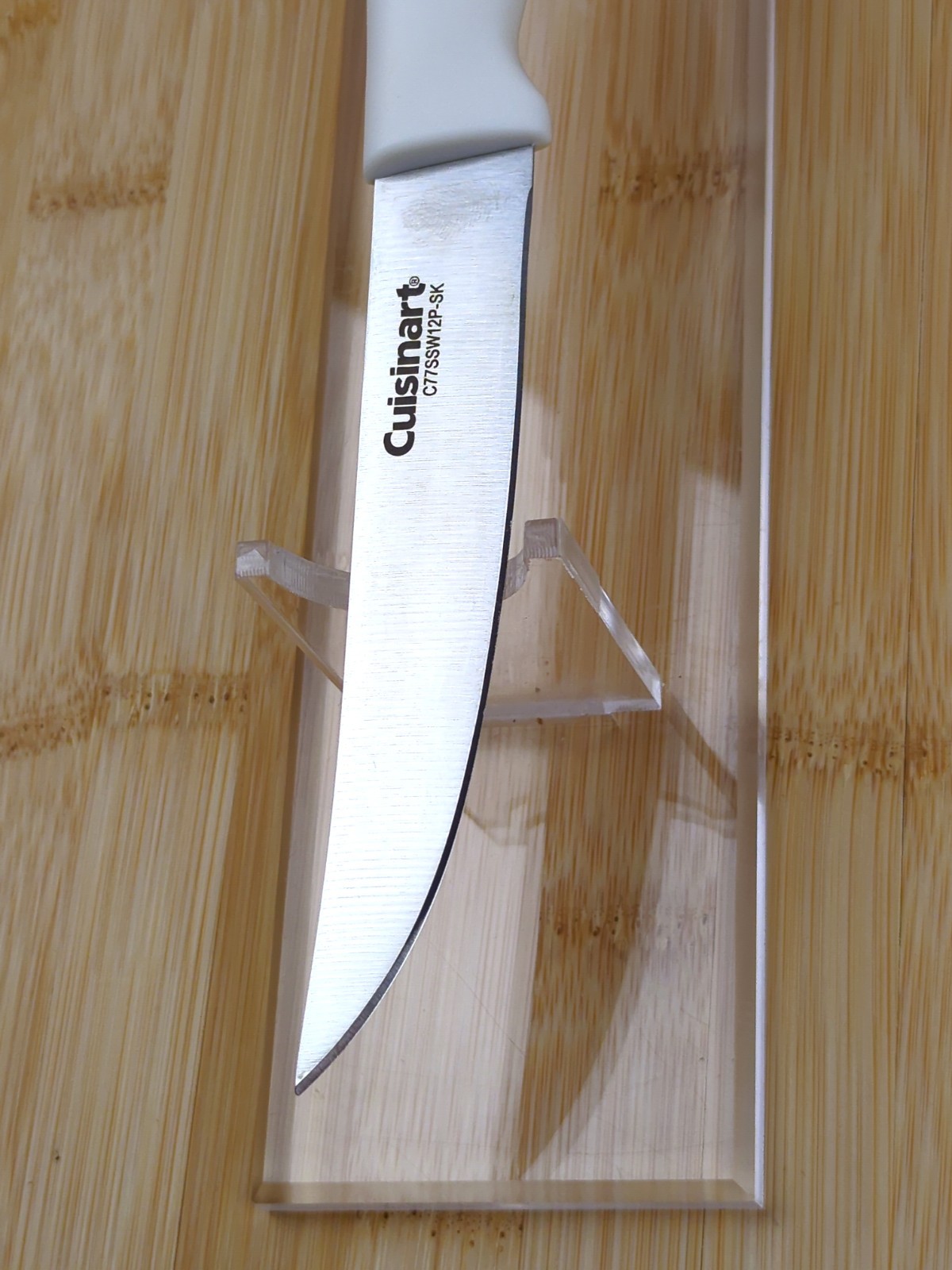 Cuisinart COLORPRO Collection 4.5" STEAK Knife, WHITE Handle w/ Silver Cap, NEW