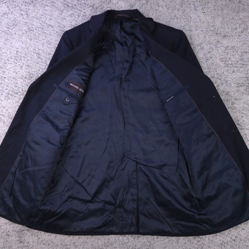 Michael Kors Blazer Boys 18 Slim Fit Wool Jacket Gold Button Navy Blue Coat NWT - Picture 3 of 14