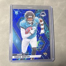 Panini Mosaic 2025 Blue Scope Prizm Rookie Travis Hunter #301 Jaguars