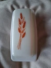 “Rare” Vintage Pyrex Butter Dish With Lid Autumn Harvest Wheat 72-B USA