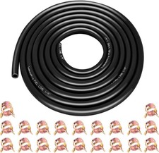 1/4" ID Fuel Line Hose 10Ft with 20 Hose Clamps for Small Gas Engines Free Shipp