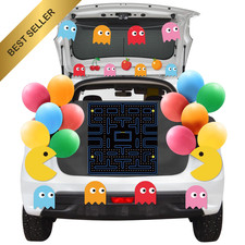 CZgfva 34Pcs Halloween Maze Trunk or Treat Car Decorations Kit Black,white