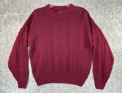 Vintage Lake Harmony Rowing Club Rot Pullover Langarm Herren Größe M Hergestellt in den USA