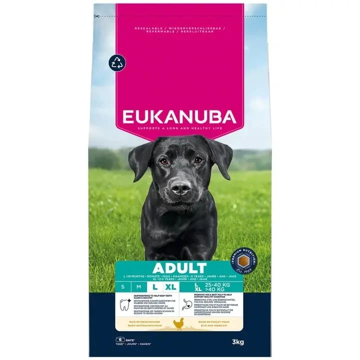 Eukanuba Adult Large & Giant Breed Chicken Dog Food (3Kg, 12Kg)