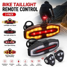 USB Rechargeable Bike Tail Light with Turn Signals Bicycle Rear Light Wireless