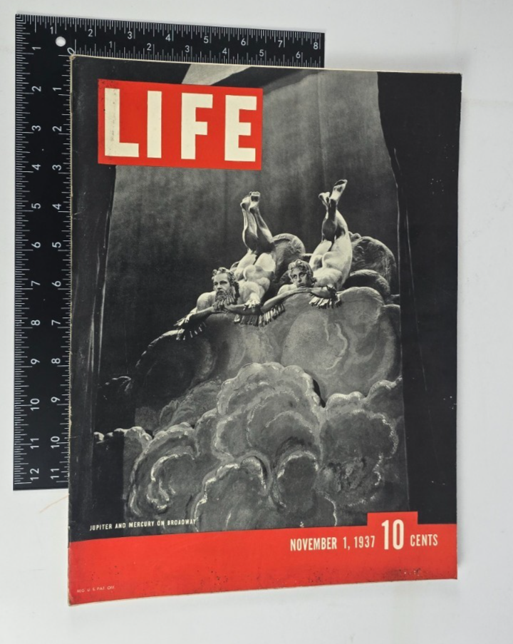 Vintage November 1, 1937 LIFE Magazine - Jupiter and Mercury on