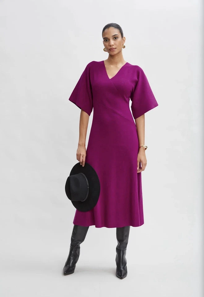 $345 Vestido Suéter Elie Tahari Everly Manga Dolman Talla M Foto 2 de 4