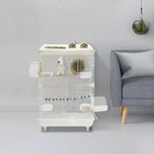 Parrot Cage Bird Cage For 4-6Small Birds Free Standing With Water/Food Container